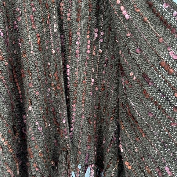 Rising Tide Shawl Poncho Womens ONE SIZE Bohemian Knit Lightweight Oversized - Picture 7 of 16